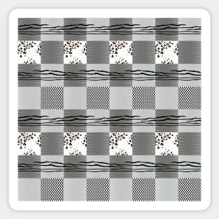 Leopard,zebra,polka dots.Animals skin pattern Sticker